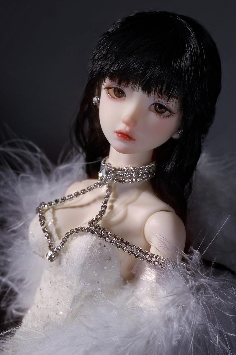 Handmade 1/4 Resin BJD Doll Full Set Gown SD Ball Jointed