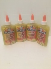 Lot Of 4 Elmers Color Changing Glue Yellow to Red 5 oz Each Great For Slime New