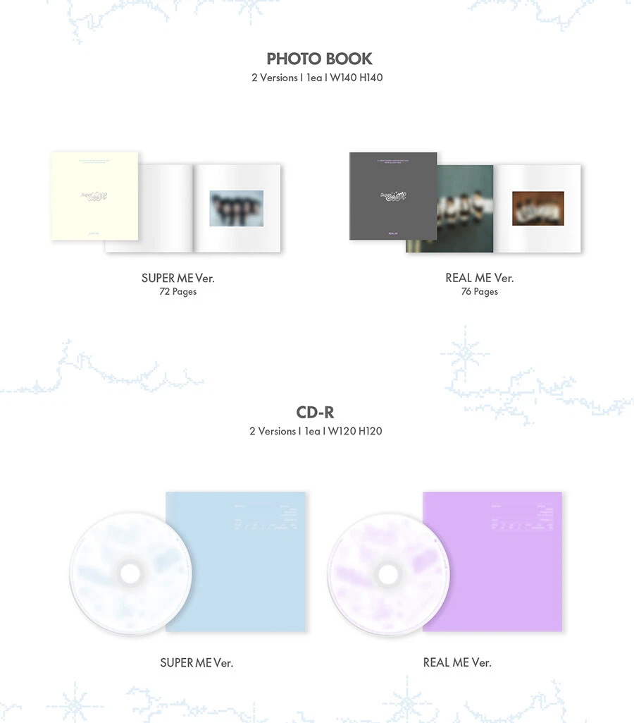 ILLIT SUPER REAL ME 1st Mini Album CD+Photo Book+2Card+3Sticker+