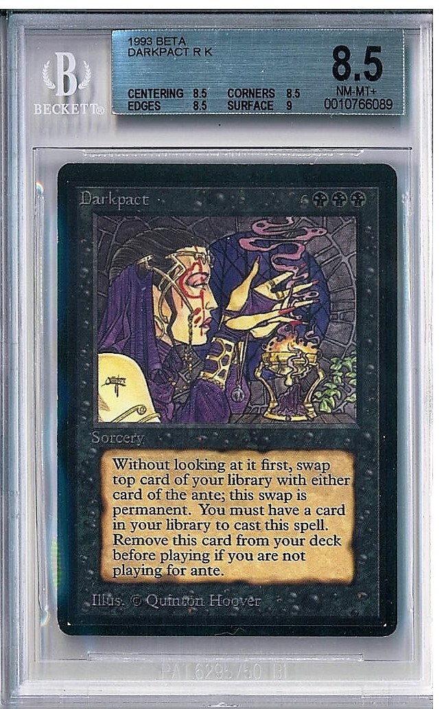 Graded Darkpact BGS Beckett 8.5 NM-MT+ (85,85,85,9) Beta MTG Reserved List!