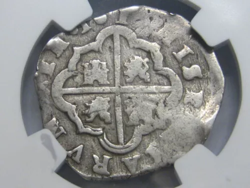 PHILIP III 4 REAL COB SEGOVIA NGC VF25 SPAIN 1611-14 SILVER COLONIAL ERA 1600s