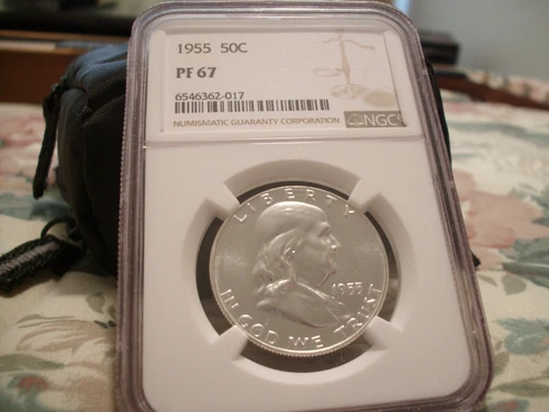 1955 FRANKLIN PROOF HALF DOLLAR $.50c - NGC PF 67 - NICE STRIKE & MINT LUSTER