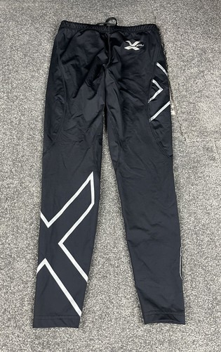 2XU Compression Tights Womens Medium Black Silver 7/8 Long Pants Ladies - Picture 2 of 17
