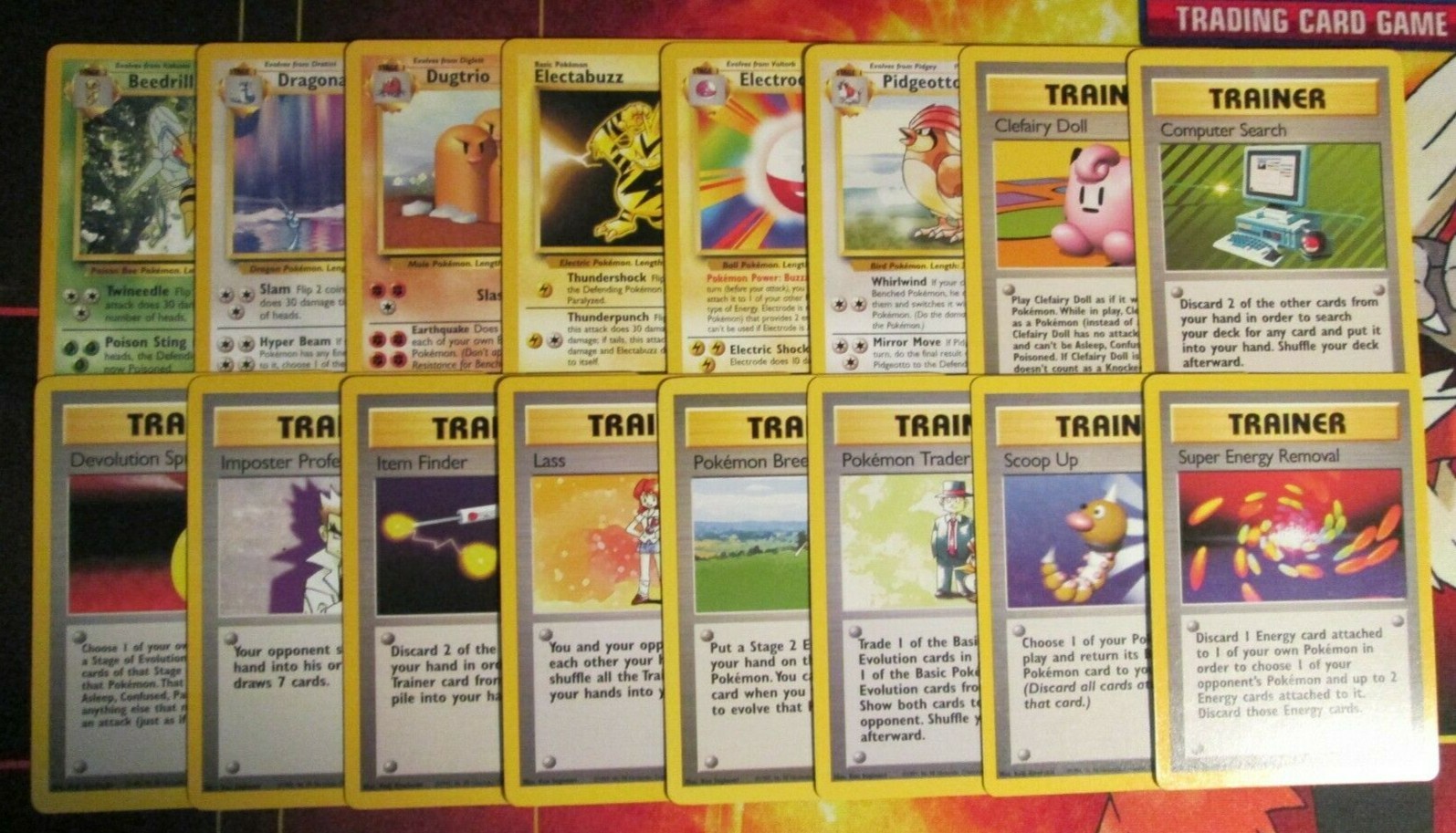 Damage/Played (Unlimited) COMPLETE Pokemon BASE 16-Card Non-Holo RARE Set  PLAYED | eBay