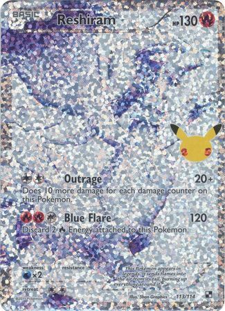 2021 reshiram pokemon card 017/072 AMAZING RARE Shining Fates Having been authenticated and graded POKEMON 2021 Celebrations Classic RESHIRAM