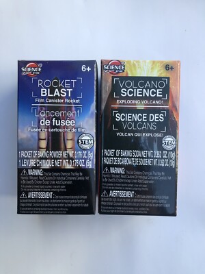 VOLCANO SCIENCE: Exploding Volcano. & ROCKET BLAST: Science By Me. Small kits!