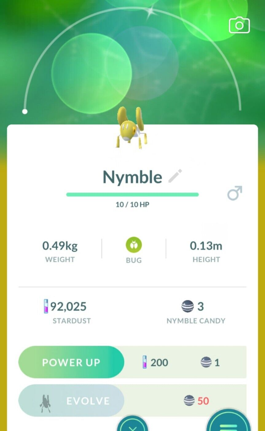 Shiny Nymble  80kStardust - MlNl P T C - Read Description
