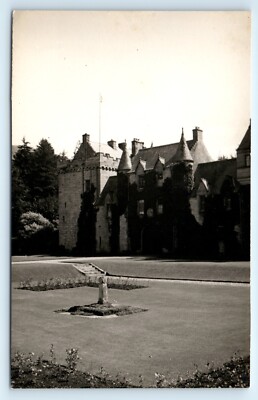 POSTKARTE UNBEKANNTES SCHLOSS STATTLICHES HOME? SONNENUHR RPPC ECHTES FOTO