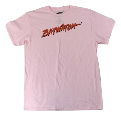 #ad #ad Baywatch Mens Classic TV Series Pink Shirt New S XL $9.99