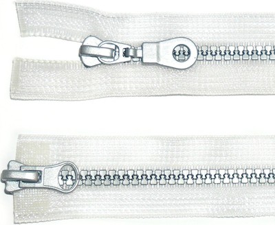 48 In Zip Ties ZIP NAVY BLUE 34"/86CM, CHUNKY TEETH, PLASTIC OPEN END, NUMB Two Way Zipper - Foto 5