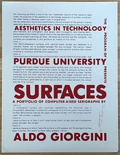 ALDO GIORGINI Original Signed Numbered Silkscreen 1975 Computer Art Pioneer