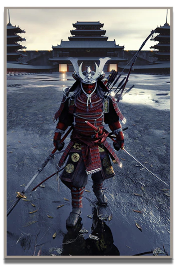 Streetwear Warrior Canvas Print Online Japanese Warrior Art, Robot