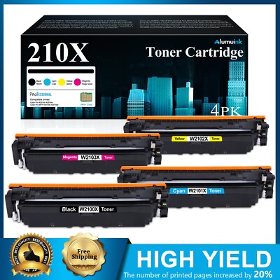 210X 4-Pack High Yield Toner for HP Color LaserJet 4201dn,  MFP 4301fdn (W2101X)