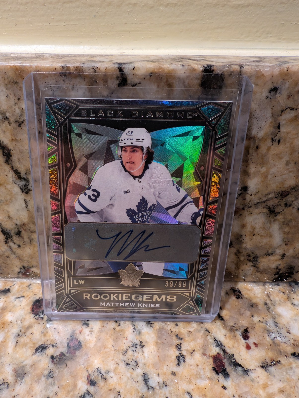2023-24 Upper Deck Black Diamond - Rookie Gems Matthew Knies /99 (AU, RC)