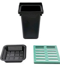 Catch Basin with Grate for Yard/Lawn Large for Drainage 16x16x24 inches