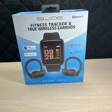 Slide Innovations Bluetooth Fitness Tracker & True Wireless Earbuds .