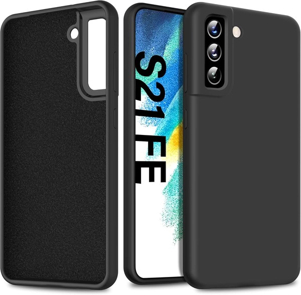 Schwarze Matte SilikonhÜLle FÜR Samsung Galaxy S21 Fe 5G SM-G990B-image