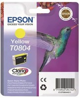 Original Epson Tintenpatrone T0804 Gelb FüR Stylus Photo 50 650 700 800