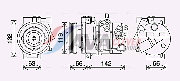Für AVA HYK452 HYUNDAI TUCSON AIR CONDITIONING COMPRESSOR (2016) 2.0 CRDI