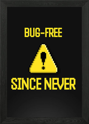 Bug-Free Since Never Pixel Kunst Gerahmtes Wandbild Poster Leinwanddruck Bild
