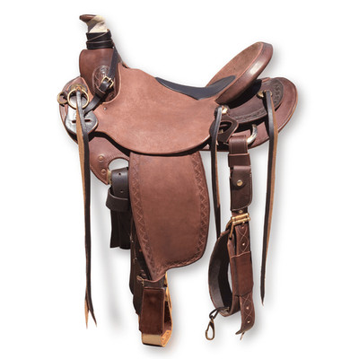Western Ranch Roping Leather Horse Saddle Wade Tree A Fork Work Tack Equestrian