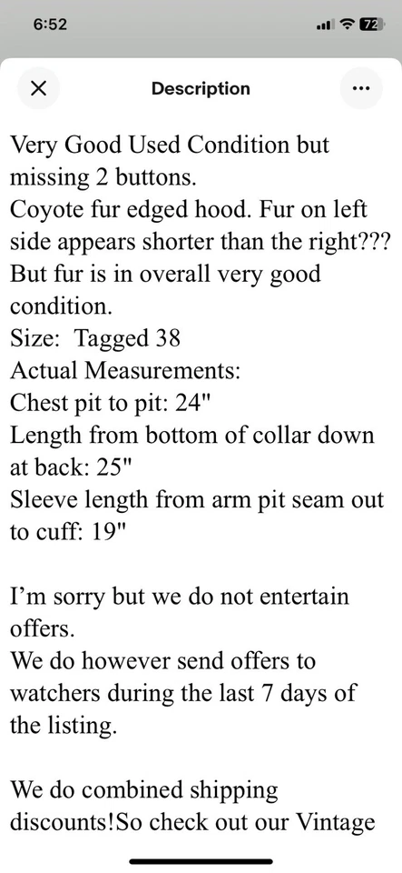 VTG Golden Fleece Bomber N-5A Flight Fur Hood Jacket Size 38 Military USA!!! - Image 2 of 4