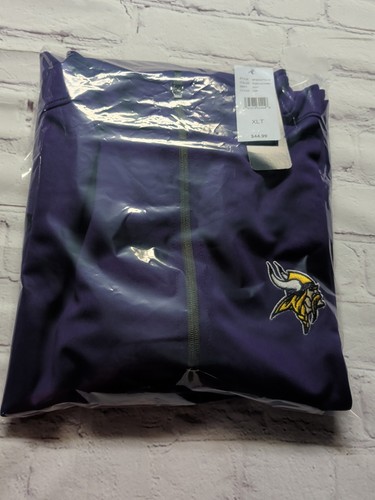Men's XL NFL Apparel Minnesota Vikings Jacket 1/4 ZIP Sideline Pullover - NEW - Picture 13 of 13