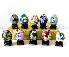 Set of 10 Hand-painted Porcelain Decorative E...
