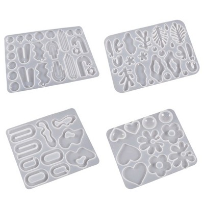 Multiple Styles Earrings Keychain Resin Silicone Mold for DIY Craft Jewelry Tool