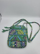 Vera Bradley Green Paisley Crossbody Purse Colorful Rtired EUC Clean