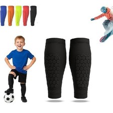 Shin Defender Shin Guards Kids with Box, Shindefender Soccer Shin Guards Slee...