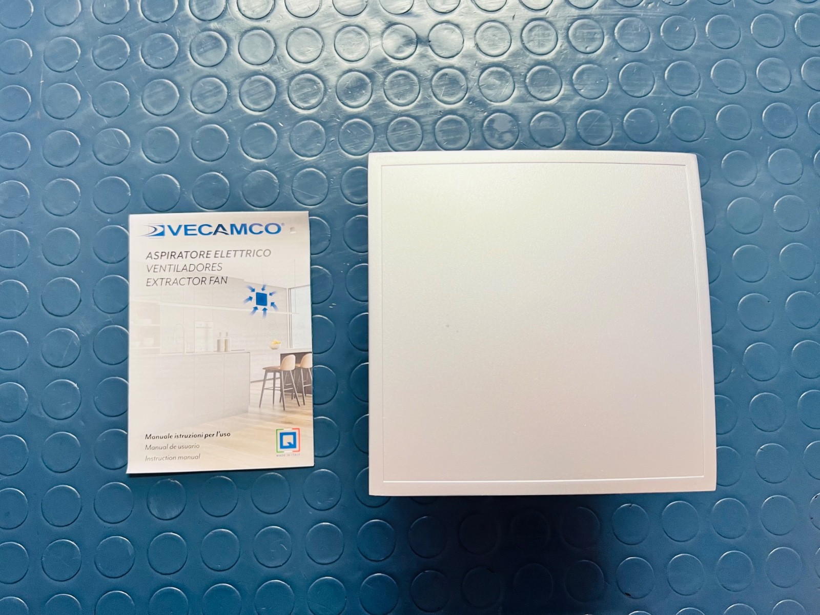 ASPIRATORE ARIA ELETTRICO VECAMCO ESTETICO COVER GRIGIA d. 100  X BAGNO CUCINA