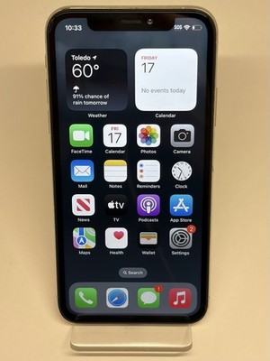 Apple iPhone X 64GB AT&T/Cricket Excellent Condition White Silver