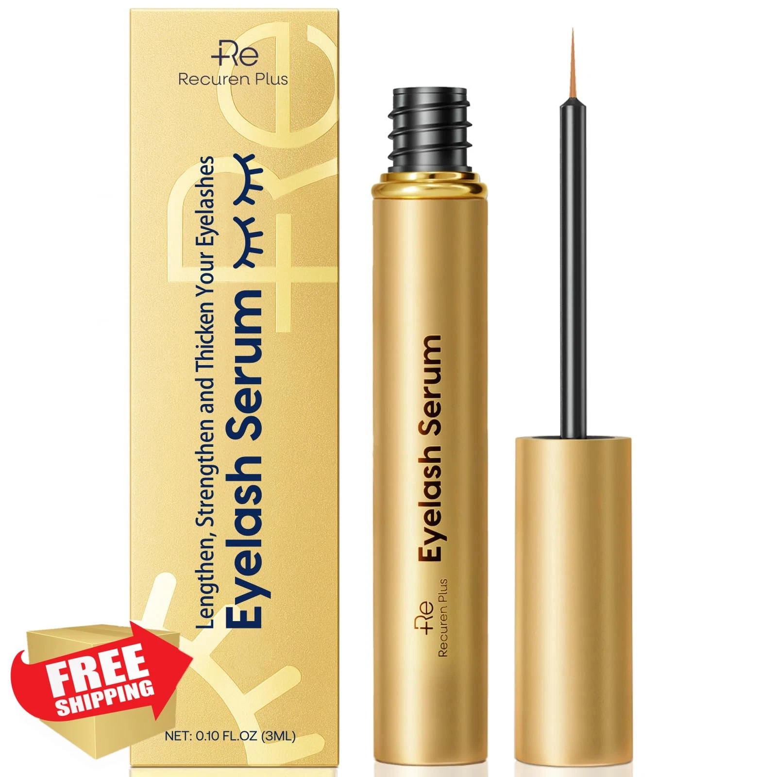 Recuren Plus Eyelash Growth Serum Light Gold