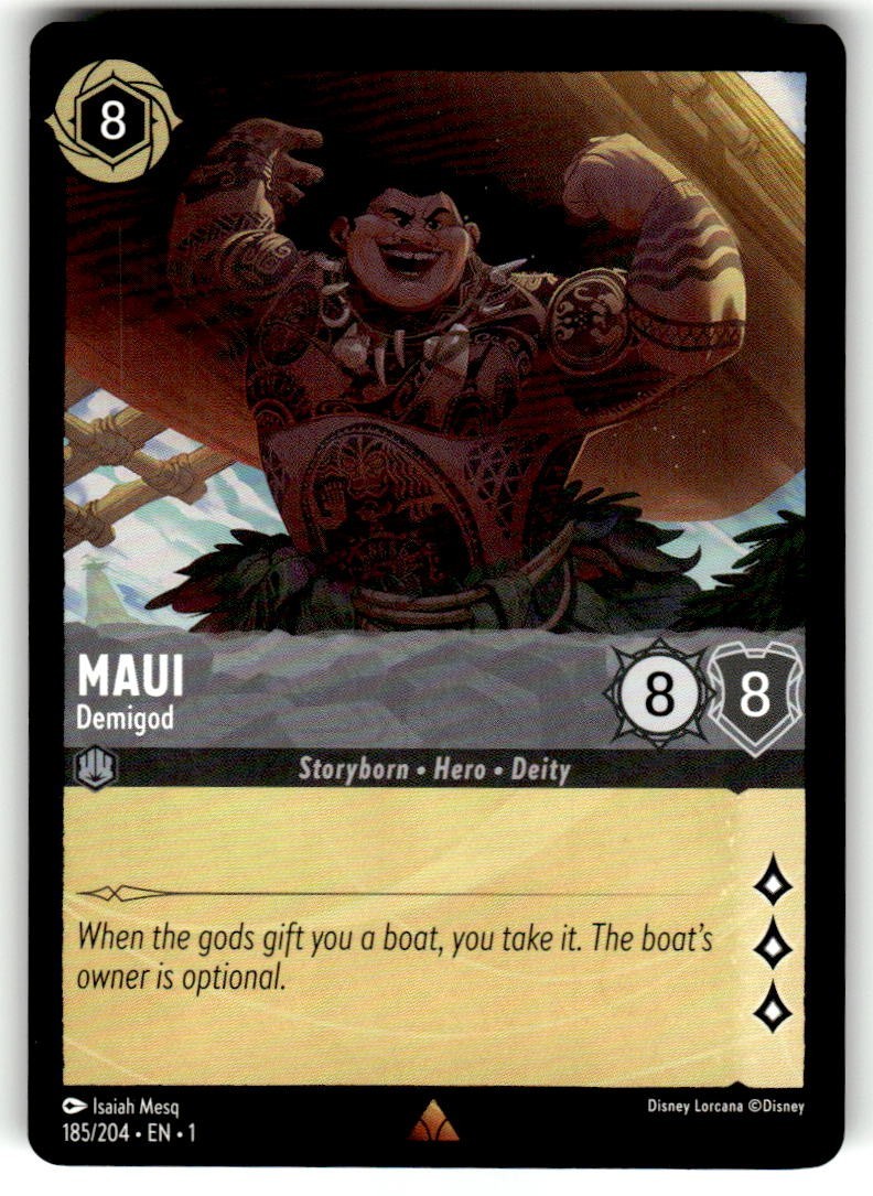 Maui Demigod 185/204 The First Chapter Disney Lorcana 011797 | eBay