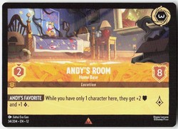 Andy's Room - Home Base 34/204 Rare Wilds Unknown Disney Lorcana