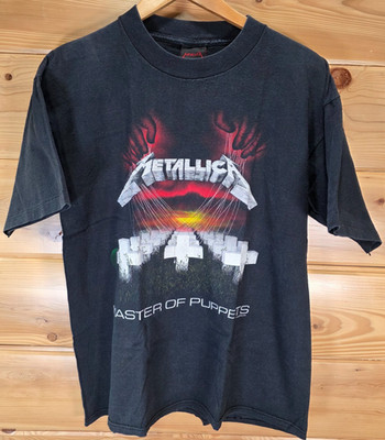 VTG 1987 Metallica Master of Puppets Band T-Shirt Men Large Single Stitch Fade