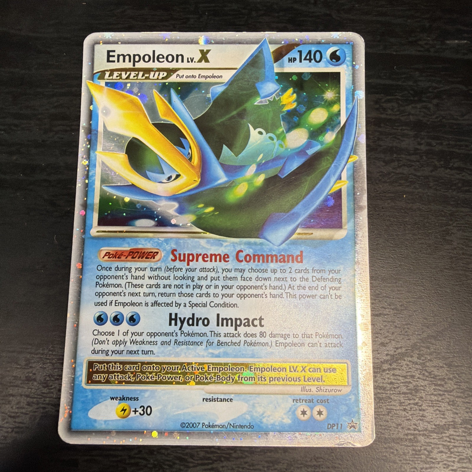 Pokemon TCG Card Empoleon LV.X DP11 Diamond and Pearl Black Star Promo Holo
