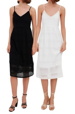 Vero Moda Damen Midi Kleid Damenkleid Trägerkleid Sommerkleid VMHoney Calf Dress