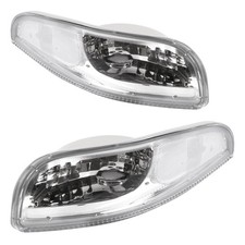 Pair Chrome Housing Corner Turn Signal Light For Chevy Corvette C5 1997-2004