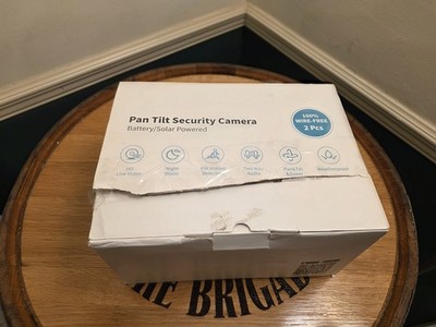 Pan Tilt Solar Powered Security Camera #DL201 100% Wire-Free 2 Piece 