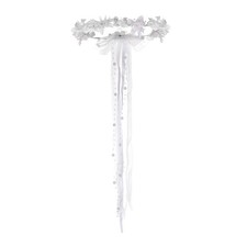 Girls First Communion Holy Veil White Flower Headband Christening Headpiece 1st