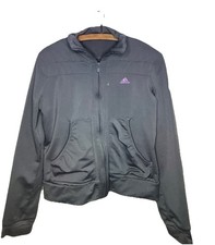 Adidas Women  s Lightweight Full Zip Track Jacket Grey Size M dium