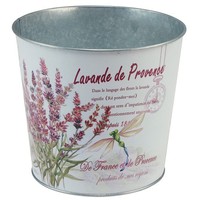 Metall ÜBertopf Lavendel Design Ø24Cm Blumentopf Dekoration