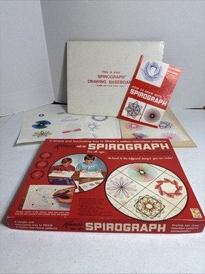 Vtg 1967 Kenner's New Spirograph Drawing Set Box Kit No. #401 Complete 