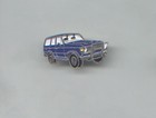 Lapel pin badge of a classic blue 4x4 LAND ROVER, metal with enamel