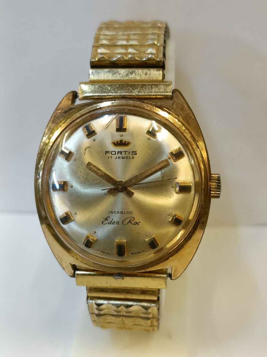 FORTIS EDEN ROC WINDING CREAM DIAL 7217 SWISS MEN'S WORKING