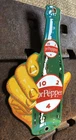 VINTAGE DR PEPPER 10” PORCELAIN HAND COLA SODA POP SIGN