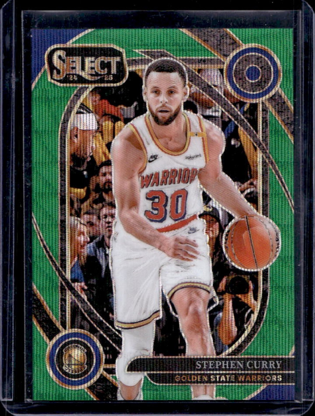 2024-25 Panini Select Stephen Curry Courtside Green Wave Prizm #/50 Warriors