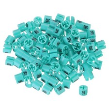 100 Pack Clothes Hanger Marker Number 39 Size Tag Fit 3.5mm Rod Blue